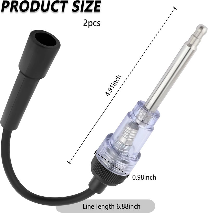 Stacool Spark Plug Tester with Indicator Lights,Spark Tester Small Engine for Check Ignition System,Universal Ignition Coil Tester Tool Car Accessories for Cars,Motorcycle,Lawn Mower (2PCS) - Image 2